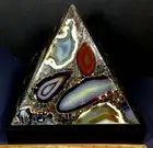 Natural Agate Geode Triangle Lamp, Bedroom Lamp, Christmas Gifts Decor