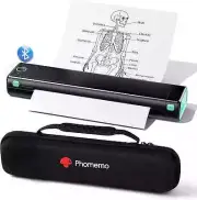 Phomemo M08F Wireless Bluetooth Portable Thermal A4 Printers w/ Carry Case - NEW