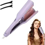 French Curls Iron, Create Frizz-Free French Curls Effortlessly Iron, Curléa Hair Curling15-Second Heat-Up, Four Settings (Purple)