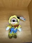 Walt Disney World Scarecrow Mickey Mouse Bean Bag Plush 8" Fall Harvest