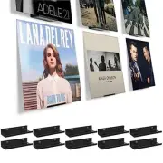 Vinyl Wall Mount 10 Pack Black Metal Vinyl Holder Wall Display Shelf Record W...