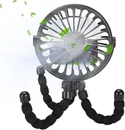 Octopus Desk Fan - Portable Handheld Fan, Portable Stroller Fan | Baby Stroller Fan Travel Rotatable Stroller Fan For Toddler, Battery Operated Rotatable Handheld Cooling Mni Fan For Cribs, Car Seats