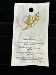 Swimming Angel Pin With A Thoughtful Message THE CAT'S MEOW - Canada