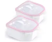 2Pcs Nail Soaking Bowl, Double Layer Manicure Bowls, Upgrade Thicken Acetone Soaking Bowls, Soak Off Gel Polish Remover Bowl for Acrylic Nails-