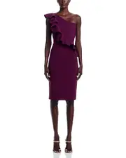 Chiara Boni La Petite Robe Marine Ruffle Trim Dress