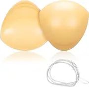 [Maiteenly] Double Sided Sticky Bra Inserts Self Adhesive Insert Bra Pads, Push Up Sticky Women's Triangle Invisible Croppable Breast Cup Lifter for Swimsuits Bikini Dress Reusable Washable, Skin Color
