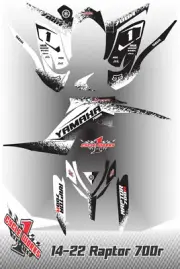 Graphics Kit for YAMAHA RAPTOR 700 (2013-2023) 700R CUSTOM Decal KIT Tricked2