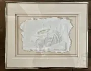 Raleigh Kinney Signed “Forgotten Pot” Transparent Watercolor Art Raised Relief^