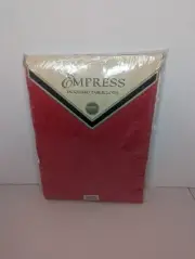 Vintage Bardwil Empress Jacquard Tablecloth 60"x84" Red Oval