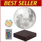 Floating 3D Moon Lamp Night Light - 16 Colors & Touch Switch for Home Decor