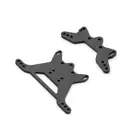 For TAMIYA TT-02B 1/10 Buggy Carbon Fiber Front/Rear Shock Mounts Upgrade Kit