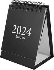 STOBOK Small Desk Calendar 2023-2024 Mini Desk Calendar Small Calendar Desktop Standing Flip Calendar 2023-2024 for Planning Organizing Daily Schedule