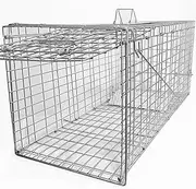 Live Animal Cage Trap, 78x30x29cm Heavy Duty Folding Raccoon Traps, Humane Cat Trap for Stray Cats, Raccoons, Squirrel, Skunk, Mole, Groundhog, Armadillo, Rabbit, Catch and Release