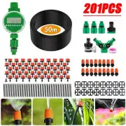 25M/50M Auto Drip Irrigation System Kit Timer Micro Sprinkler Garden Watering