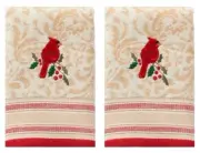 St Nicholas Square Christmas Traditions Cotton Bath Fingertip Towels Set of 2