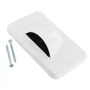 Bullnose Wall Plate In-Wall Cable Management Slim Bull Nose Wallplate White
