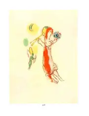 MARC CHAGALL Daphne et Chloe 12.5" x 9.75" Poster 1963 Modernism