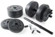 GOLDS GYM 40 Lbs Vinyl Dumbbell Set Weight Dumbbells Hand Weights Adjustable