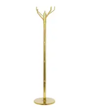 Peyton Lane Gold Aluminum Metal 4 Hook Coat Rack