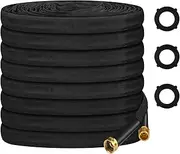 Non-Expanding Garden Hose 100ft, Ultra-Light Durable Water Hose with Solid Brass Fittings, Flexible Hose for Lawn, Car Wash, No-Kink and Easy to Storage