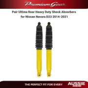 Pair Ultima Rear Heavy Duty Shock Absorbers For Nissan Navara D23 2014-2021