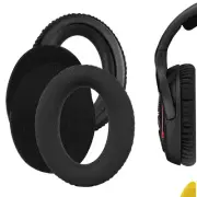 Geekria Mesh Fabric Ear Pads for Sennheiser GAME ONE, PC360 Headphones (Black)