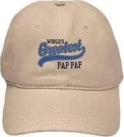 [CafePress] World's Greatest Pap Pap Cap Adjustable Baseball Cap
