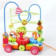 ToysLink Wooden Animal Gear Coaster Pull Along - Wire Bead Maze