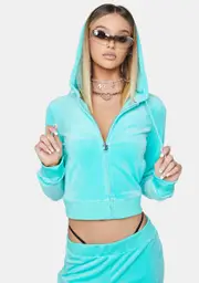 [JUICY COUTURE] OG Big Bling Velour Hoodie