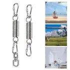 Heavy Duty 500LB Spring Hook with 2 Carabiner for Hanging Porch Swings Hammocks