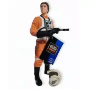 Star Wars Wedge Antilles Vinyl Toy Figure 10" Rebel Pilot w Helmet Vtg 1990s NOS