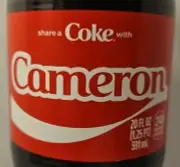 Share A Coke With Cameron 2025 Personalized Limited Edition Coca Cola Bottle
