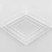 Acrylic Props Shooting Tray, 6 Cm High Acrylic Display Case Photo Posing Props Clear Shallow Tank Photo Storage Tray Multiple Sizes(50x50cm/19.6x19.6'')