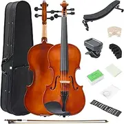 [FDT&ENJOY] Violin for Beginners Adults,4/4 Violin Full Size Acoustic Violins, Beginner Kit For Student Include Violin Case, Violin Rosin, Violin Bow, Violin Bridge, Violin Strings, Violin Shoulder Rest