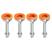 4Pack M16x100x60mm Leveling Feet Carbon Steel Adjustable Swivel Levelers Yellow