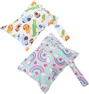 JOINPAYA 2pcs Waterproof Diaper Bag Storage Pouches for Wet Dry Items Portable Nappy Changing Bags
