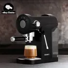 20 Bar Coffee Machine Espresso Maker Milk Frother Cappuccino Cafe Black