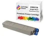 Black Compatible Toner Cartridge for OKI 43865728 (8,000 Pages) for OKI C5850 C5950 MC560