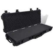 Gun Case Waterproof Plastic Molded Gun Carrying Case Storage Box Trolly vidaXL v