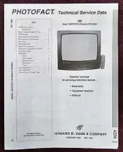 Sams Photofact 4250 Service Manual for GE 19GT270TX1 (Chassis CTC185B4)