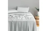 Natural Home 400TC Bamboo Sateen Sheet Set Dove Grey (Single, King Single, Double, Queen, King, Super King)