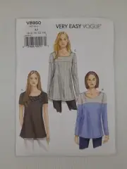 Vogue Sewing Pattern 8950 V8950 Misses Semi-fitted Tunic Size 6-14 NEW