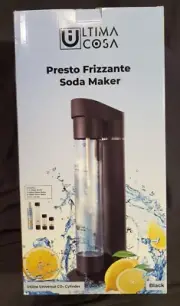 Ultima Cosa Presto Frizzante Soda Maker- Black