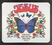 Jesus Butterflies Gaming Mouse Pad Laptop Computer PC - 9.5" x 7.9"