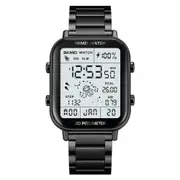 Men's Stainless Steel Band Analog Date Calendar Display Digital 3atm 30m Water Resistant Wristwatch