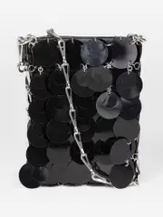 Black Sequin Disc Mini Bag