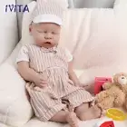 IVITA 18'' Handmade Reborn Baby Eyes Closed Boy Lifelike Full Silicone Doll