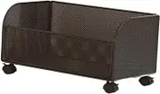 Ｂｅｓｇａ Rolling Cart with Wheels Sturdy Lightweight Practical Storage Organizer Bookshelf for Bathroom Home Kitchen Office Bedroom, Single Layer Large