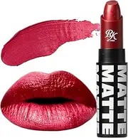 Ruby Kisses Lipstick, Matte Finish, Long-Lasting, Highly Pigmented, Smooth Apply, Full Coverage Lip Color Makeup (Metallic Red)