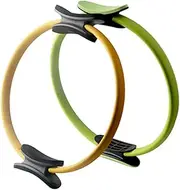 1Pc Ring Flexible Yoga Exercise Loop with Slip Handle for Inner Thighs Upper Arms Portable Training Wheel for Home Workouts Mixed Color